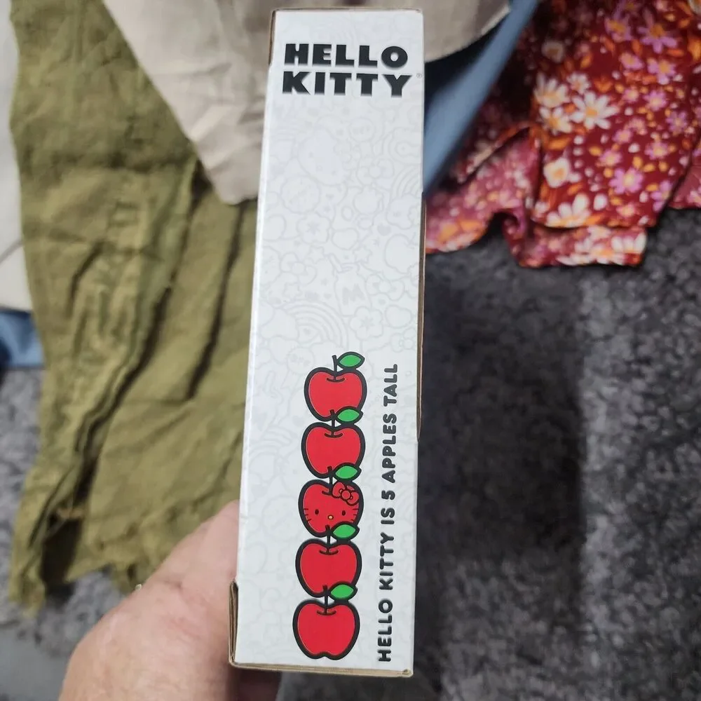 New Sanrio Hello Kitty Face In Red Bow Table Top Clock In Box